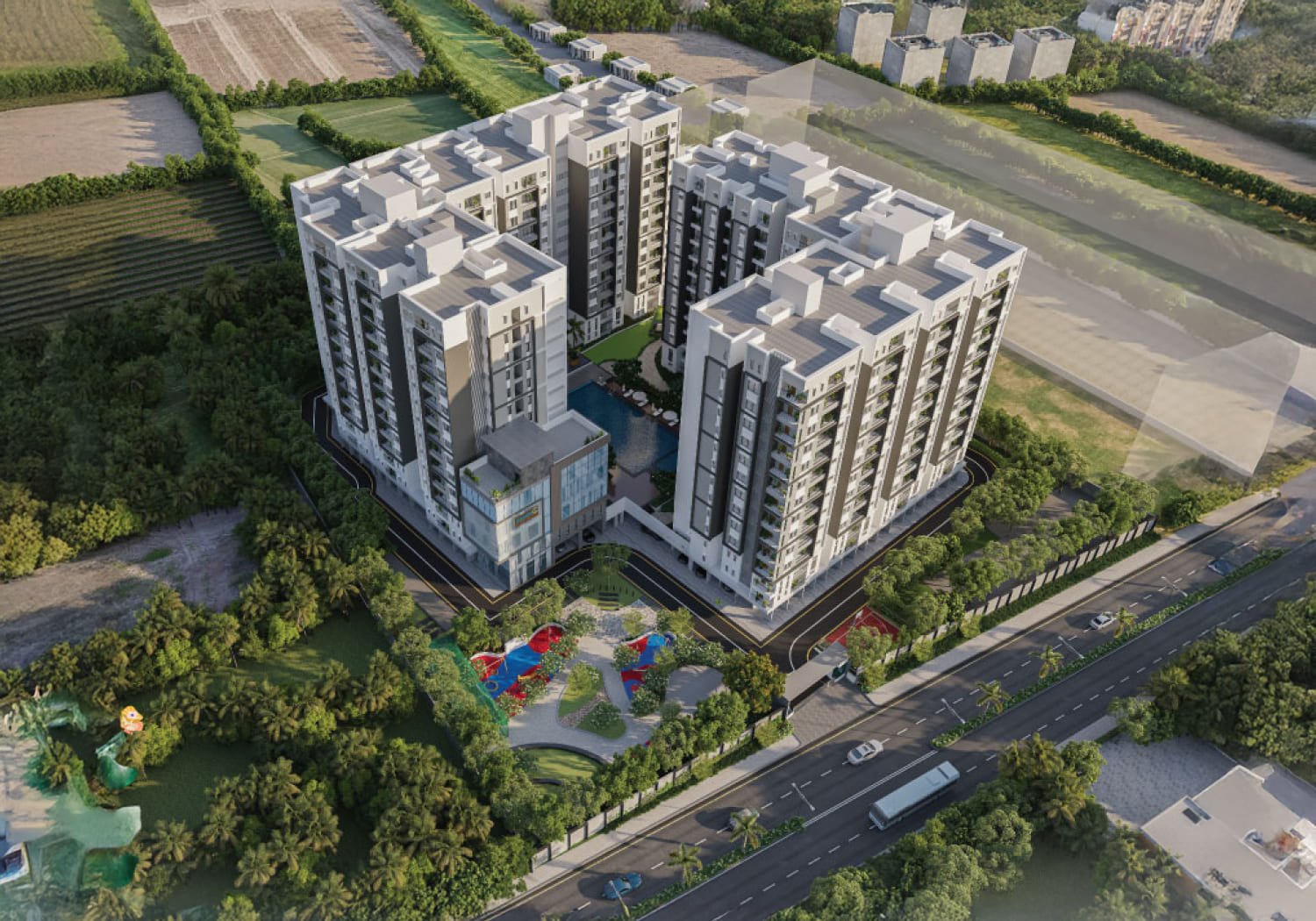 Aerial Township View